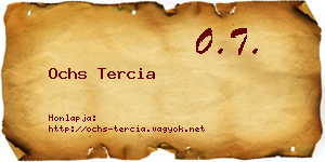 Ochs Tercia névjegykártya